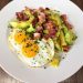 Eggs with avocado and bacon