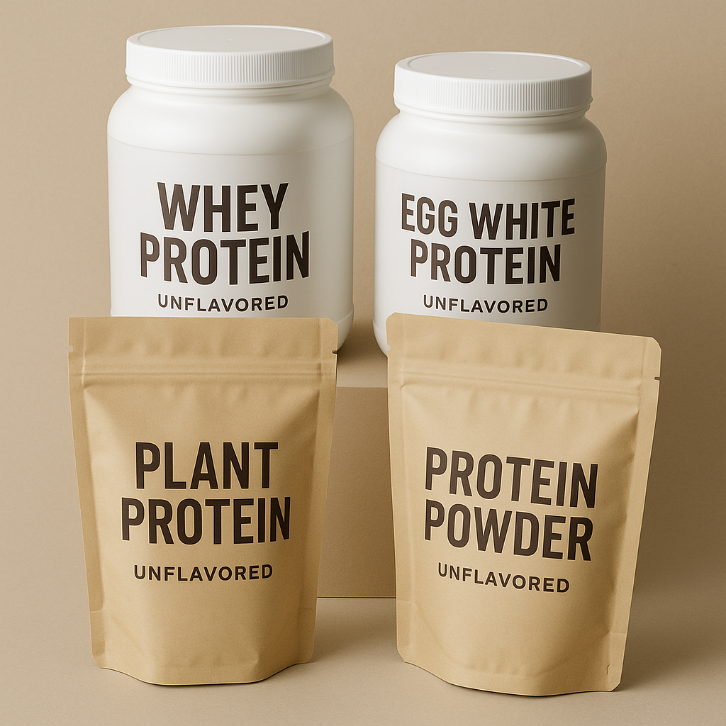 unflavored protein powders